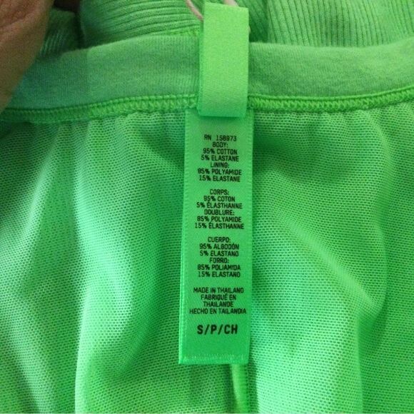 SKIMS Cotton Rib Neon Green Romper Kylie Jenner - Picture 8 of 9